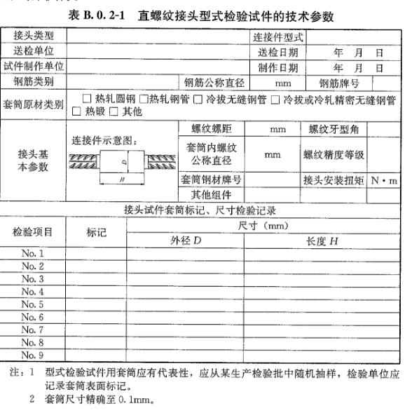 直螺紋試件